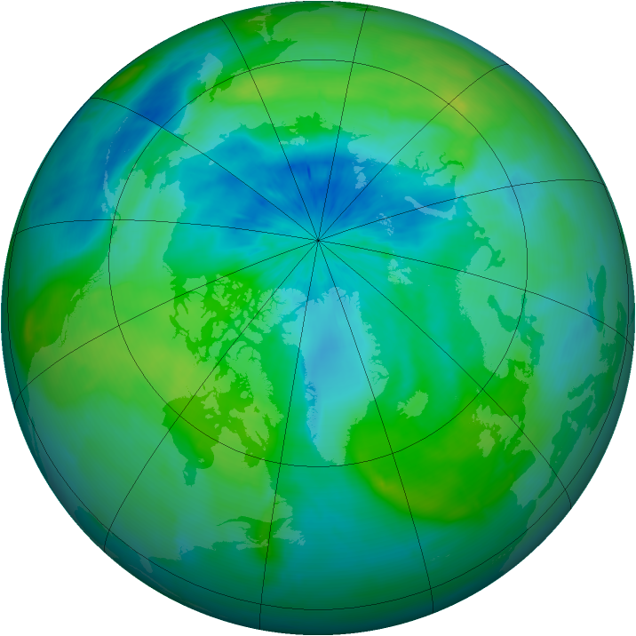 Arctic ozone map for 15 September 2015